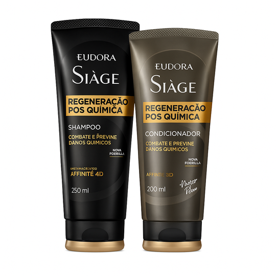 Kit Siàge Regeneração Pós Química | Shampoo 250ml + Condicionador 200ml – Eudora