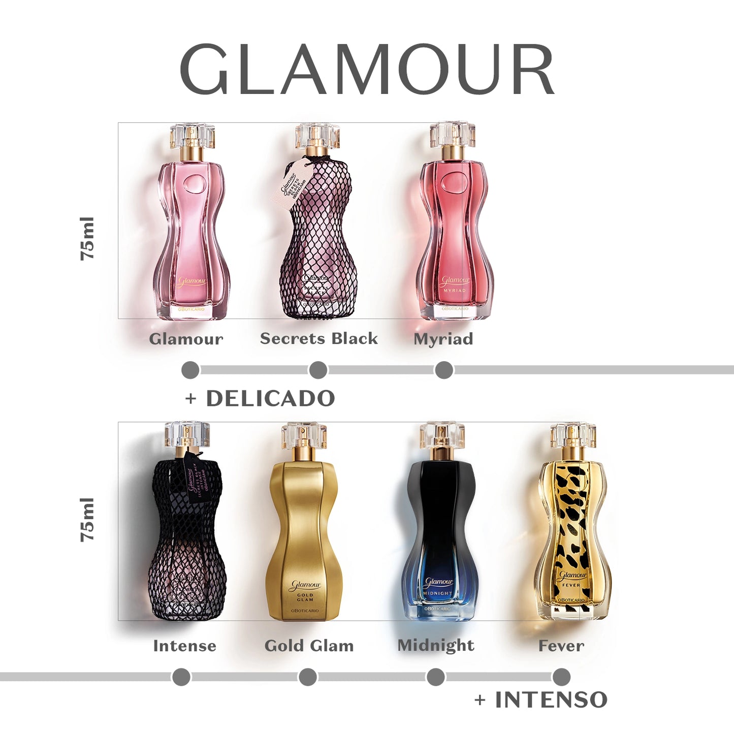 Glamour Secrets Black Desodorante Colônia 75ml